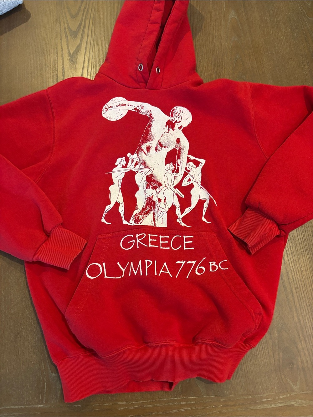 Greece Olympia 776 BC Red Graphic Hoodie
